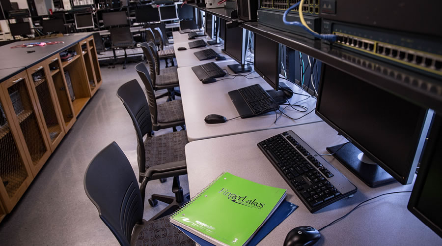 Information technology lab at FLCC's Victor Campus Center